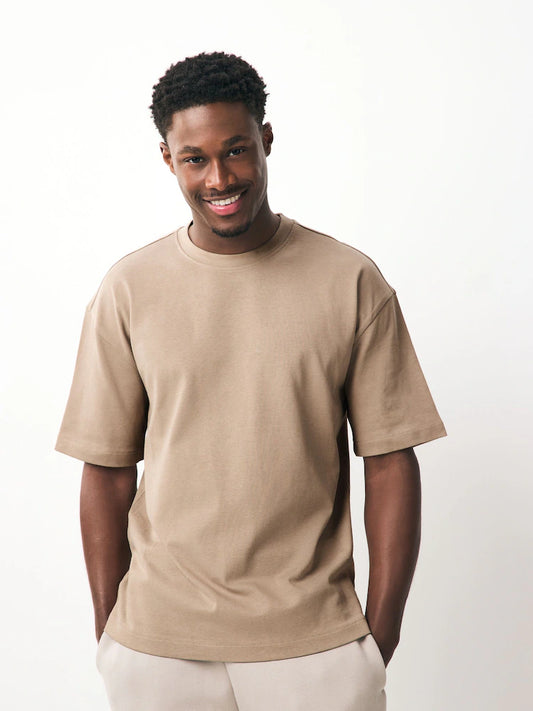 Black/White/Stone/Navy/Grey - Heavyweight T-shirts in a relaxed fit, 5-pack