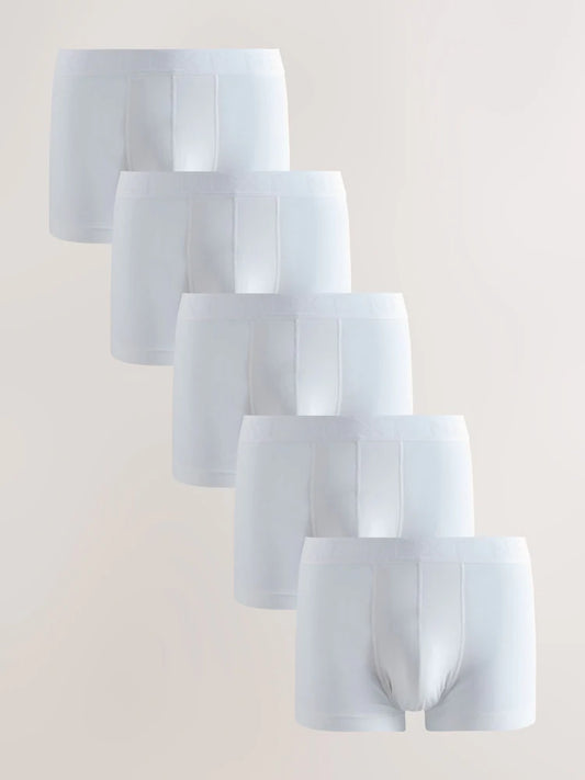 White - Hip boxer shorts, 5-pack