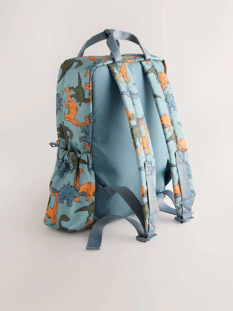 Dinosaur print, blue - backpacks