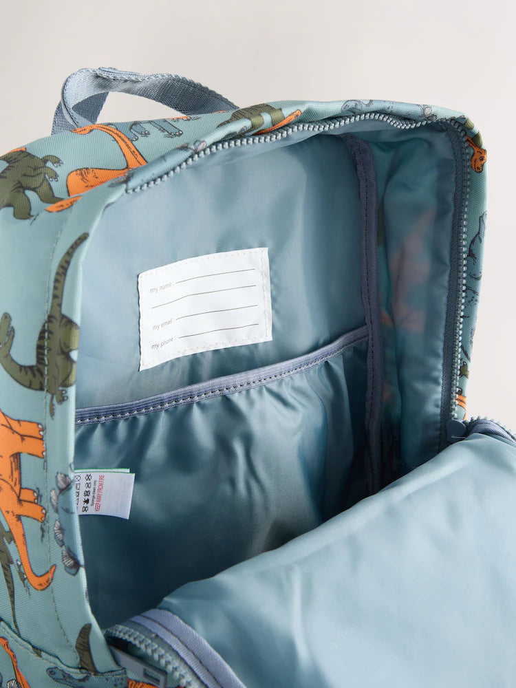 Dinosaur print, blue - backpacks