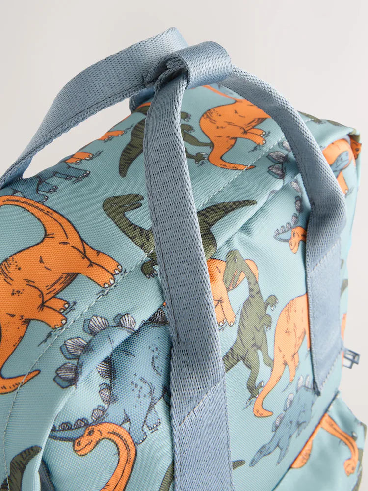 Dinosaur print, blue - backpacks