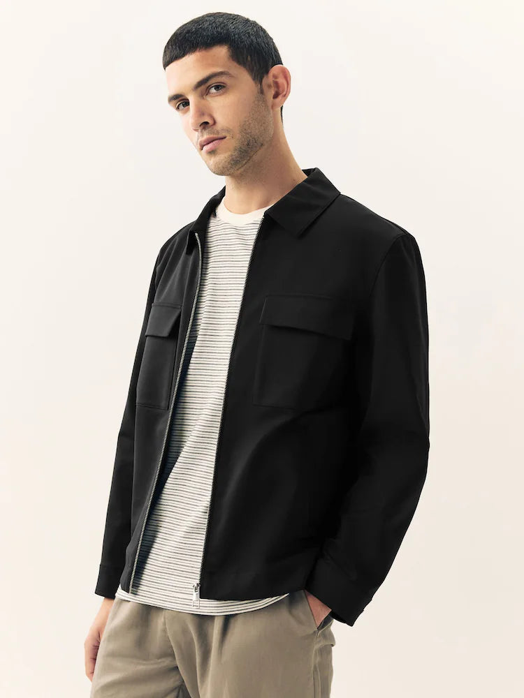 Black - Muscular fit - Motionflex stretch velvet blazer