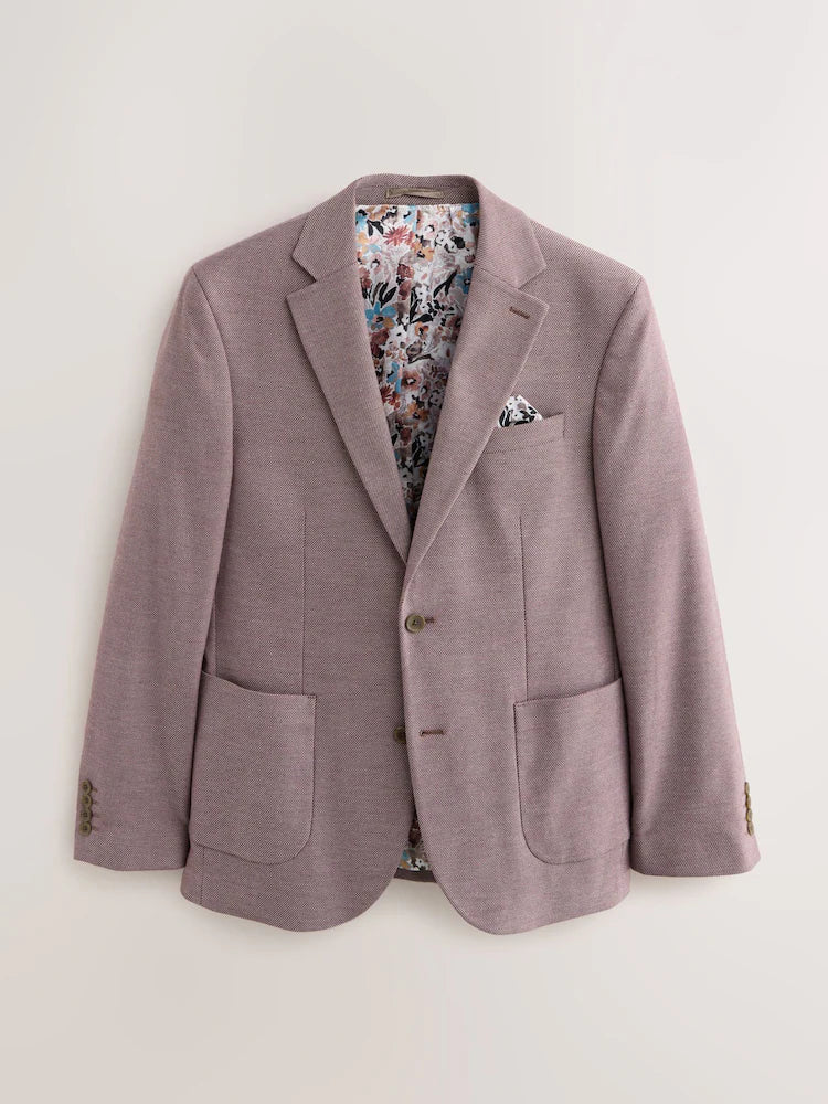Pink - Slim Fit - Structured Elegant Blazer
