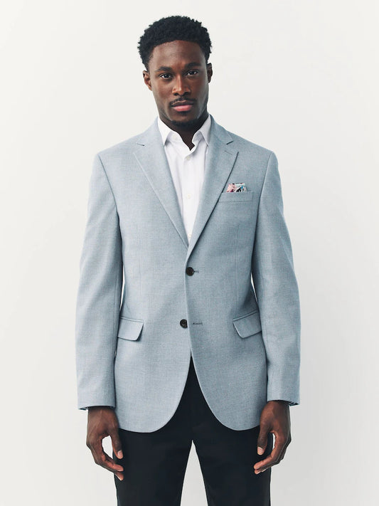 Light blue - Slim fit - Structured elegant blazer
