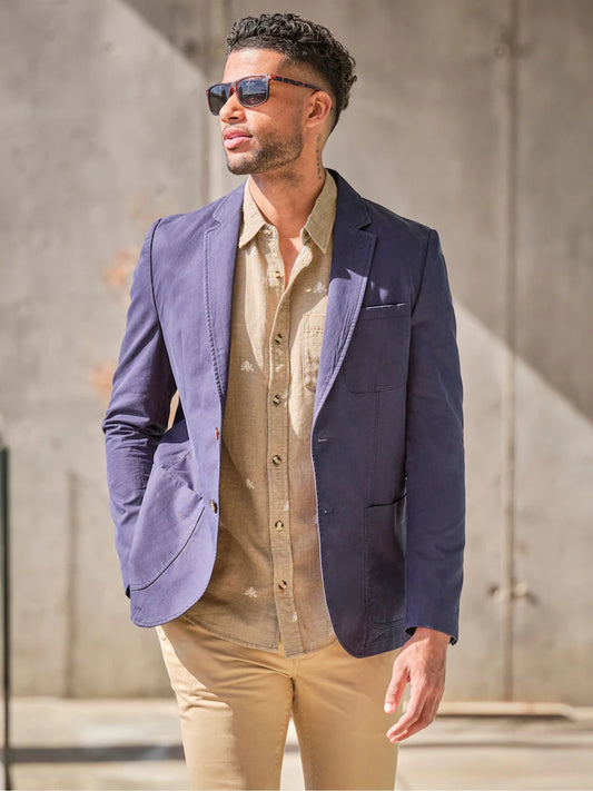 Navy blue - FatFace 100% cotton blazer