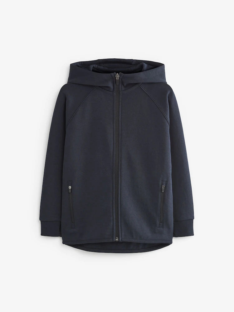 Marineblau/blau - Tech Sportswear Kapuzenpullover mit Reißverschluss (3-16Jahre)