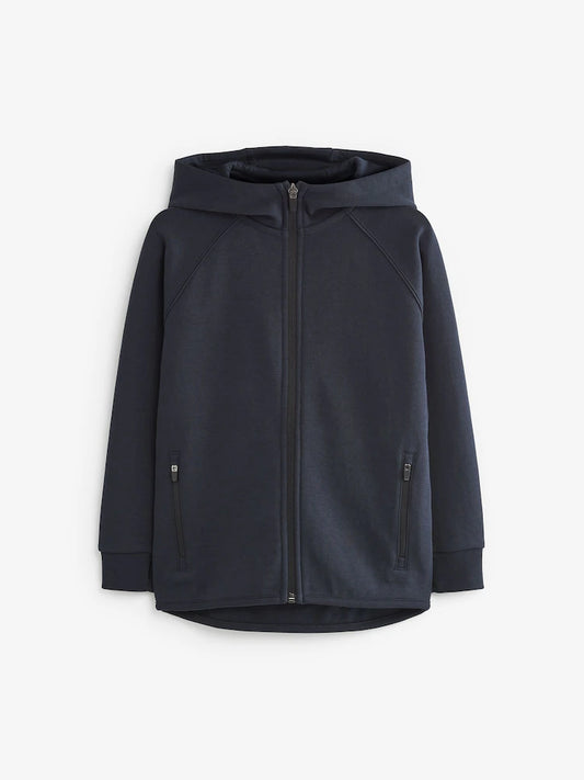 Marineblau/blau - Tech Sportswear Kapuzenpullover mit Reißverschluss (3-16Jahre)