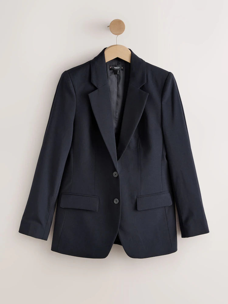 Navy blue/blue - Tailored single-breasted blazer