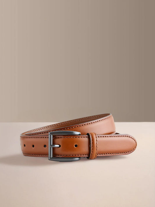 Light brown - Signature formal belt Made in Italy