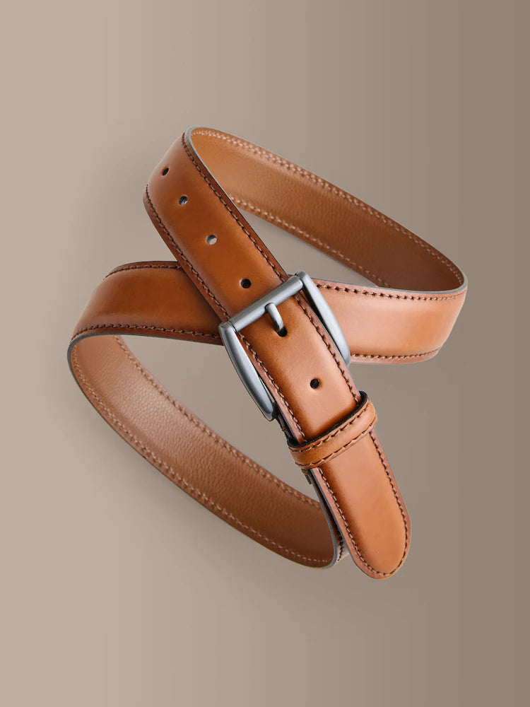 Light brown - Signature formal belt Made in Italy