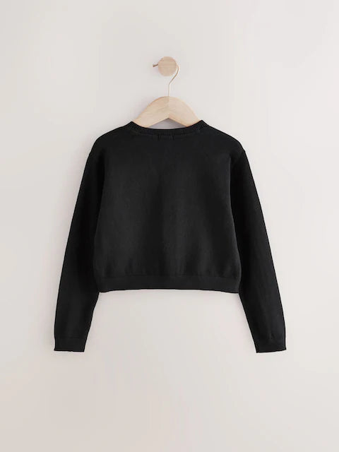 Black - Cardigan with buttons