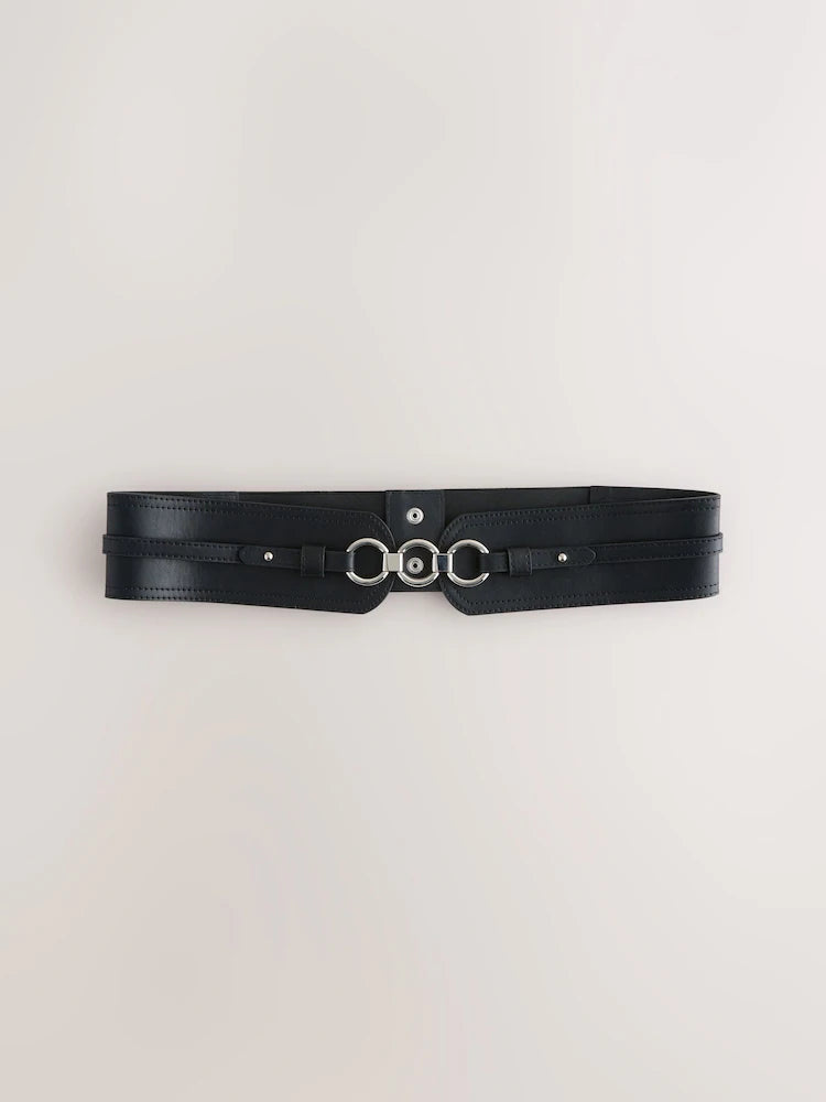Black - Wide corset belt