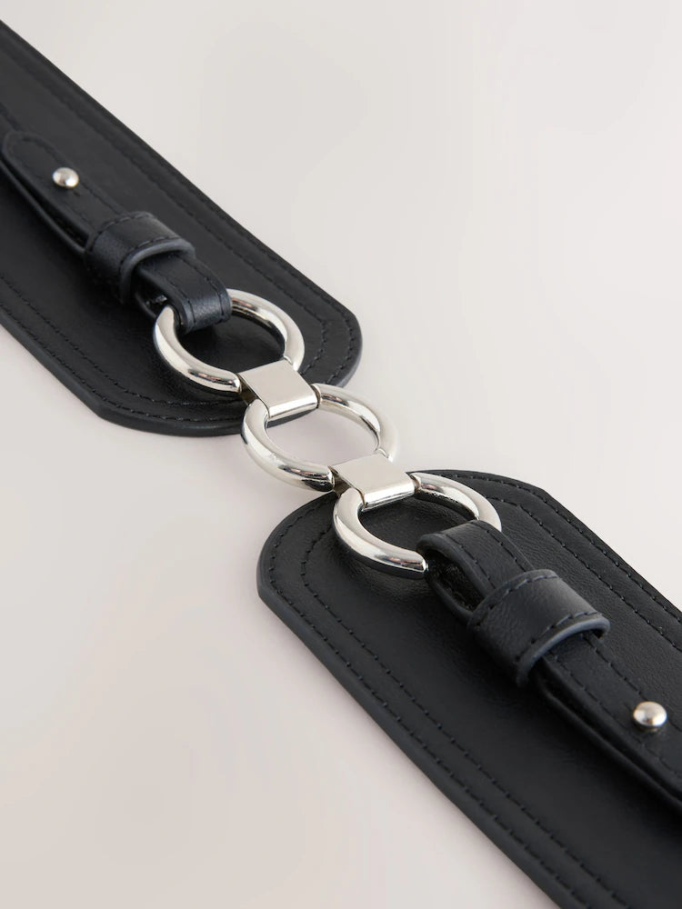 Black - Wide corset belt