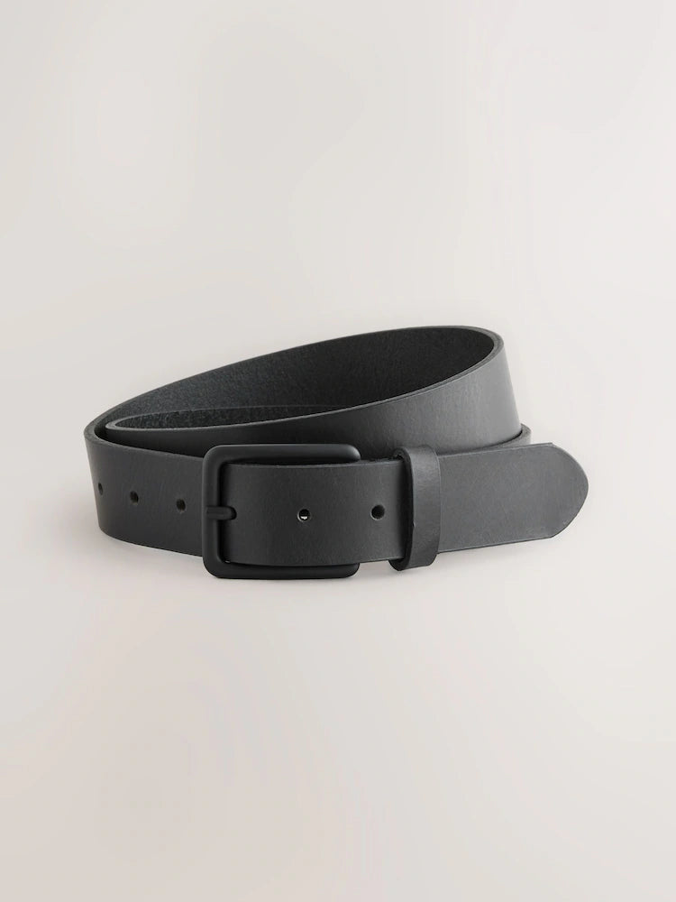 Black - Casual leather belt