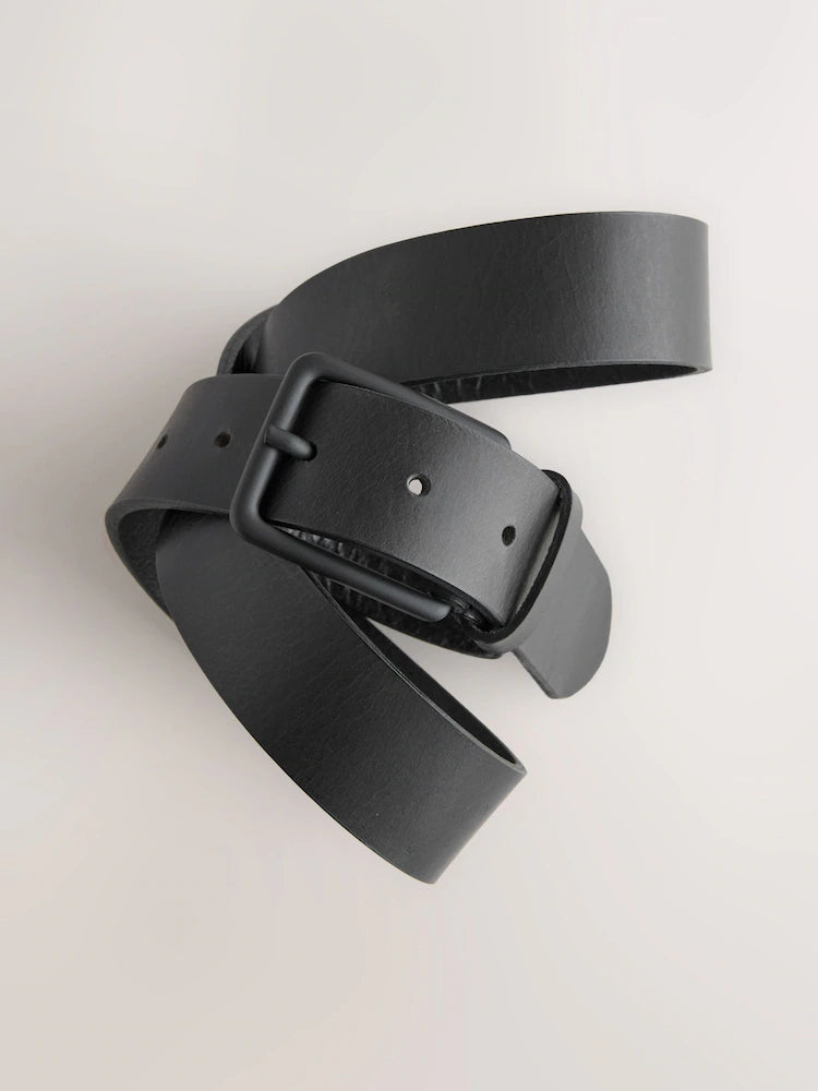 Black - Casual leather belt