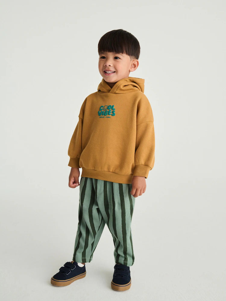 Rostbraun - Set mit Hoodie und Jogginghosen, bedruckt von Cool Vibes (3Monate-7Jahre)