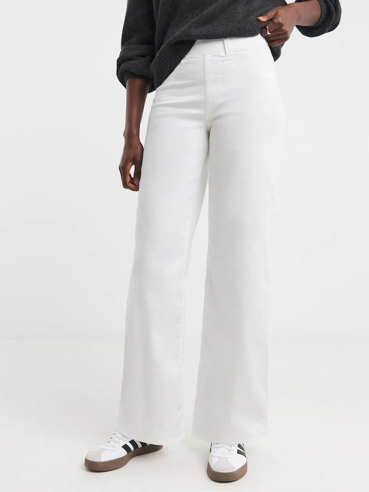 White - JD Williams wide-leg jeggings