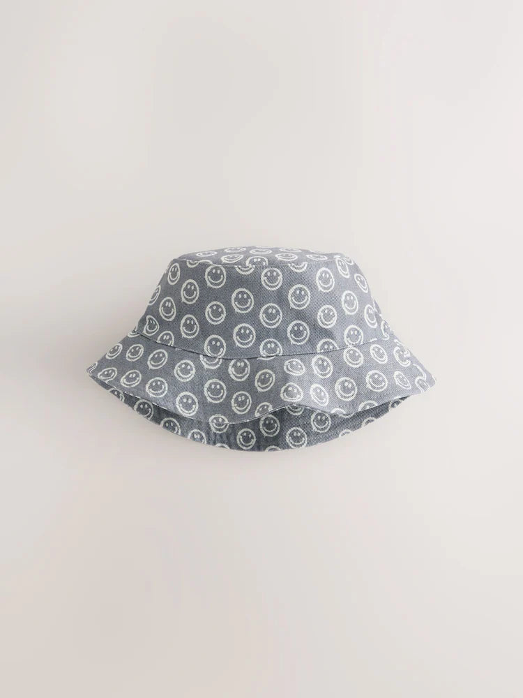 Grey face/wavy stripes - 2-pack fisherman hats