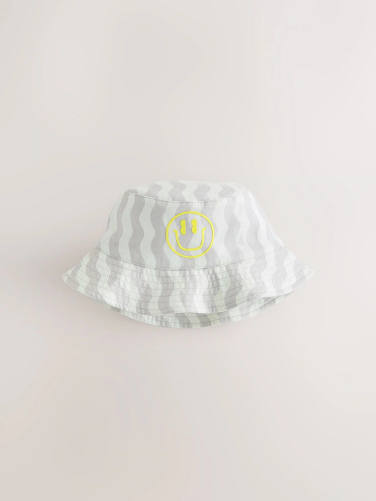 Grey face/wavy stripes - 2-pack fisherman hats