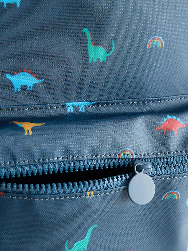 Navy blue dinosaurs with all-over print - backpacks