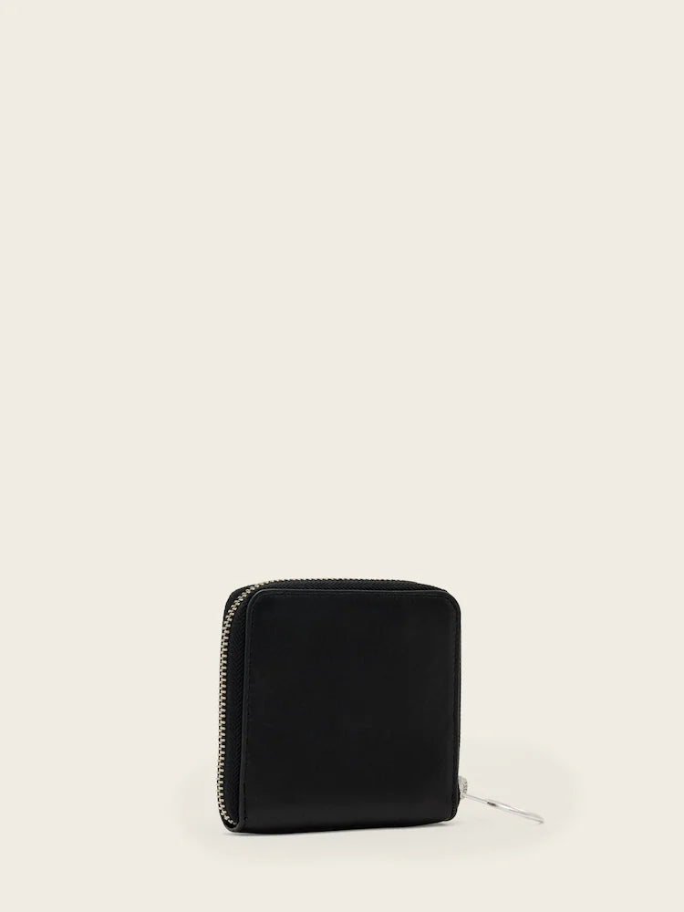 Black AllSaints Arlo Zip Wallet