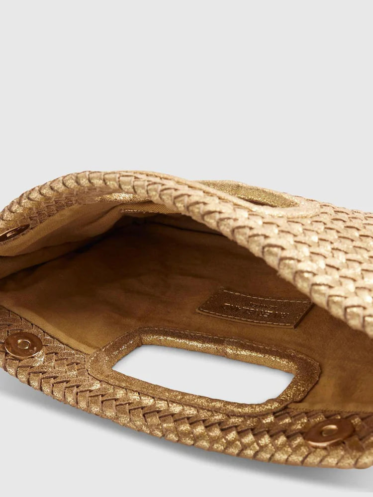 River Island Woven Leather Clutch