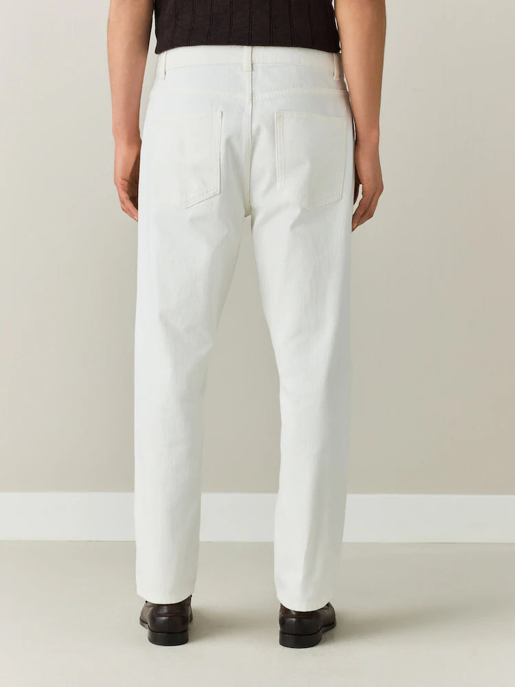White - Slim fit - Vintage wash denim jeans