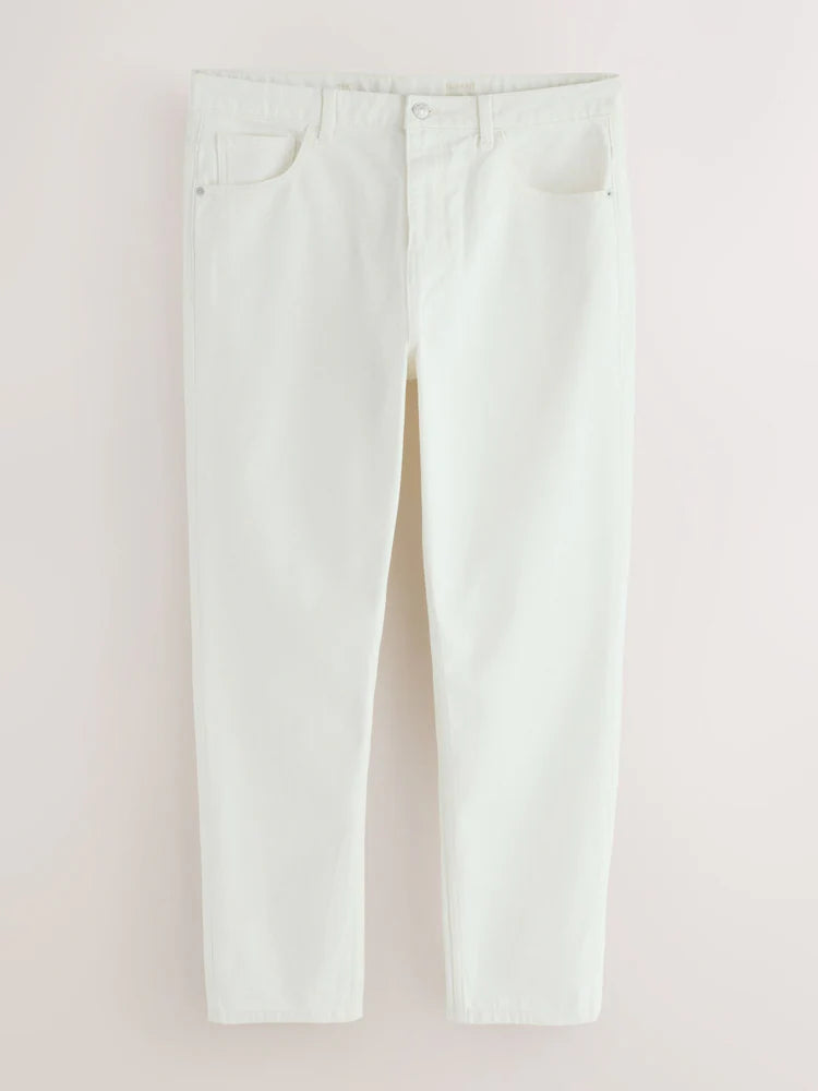 White - Slim fit - Vintage wash denim jeans