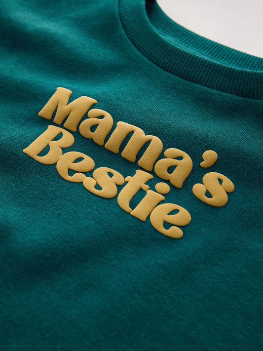 Green Mama's Bestie - Printed Crew Neck Sweat Top (3mths-7yrs)