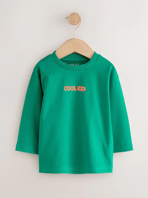 Multicolored Bright Funny Graphic Lettering - Long-Sleeved Shirts in a Pack of 5