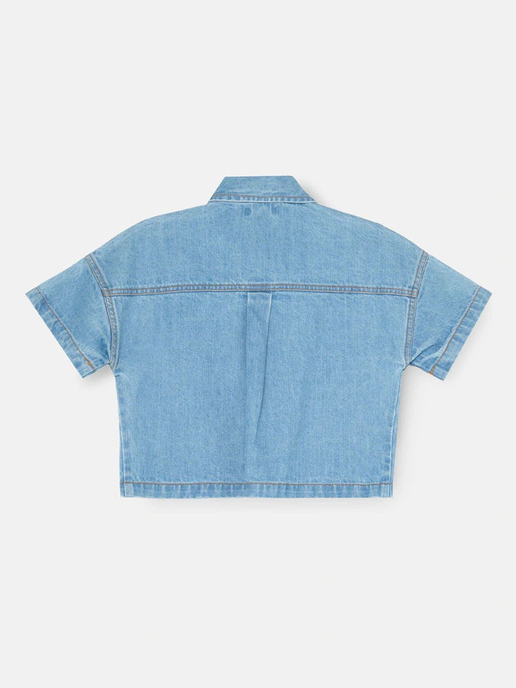 Angel & Rocket – Zeta – Boxy denim shirt with embellishments