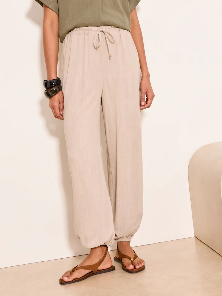 Neutral - Lipsy Hosen mit Ballonschnitt und Leinenanteil