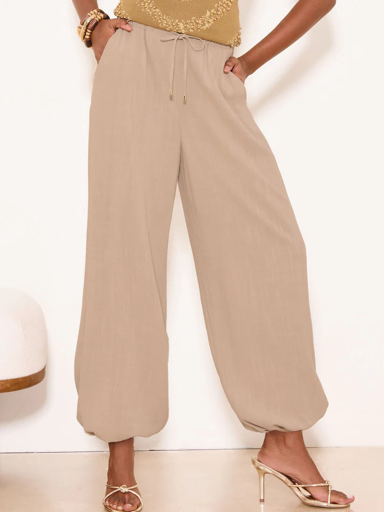 Neutral - Lipsy Hosen mit Ballonschnitt und Leinenanteil