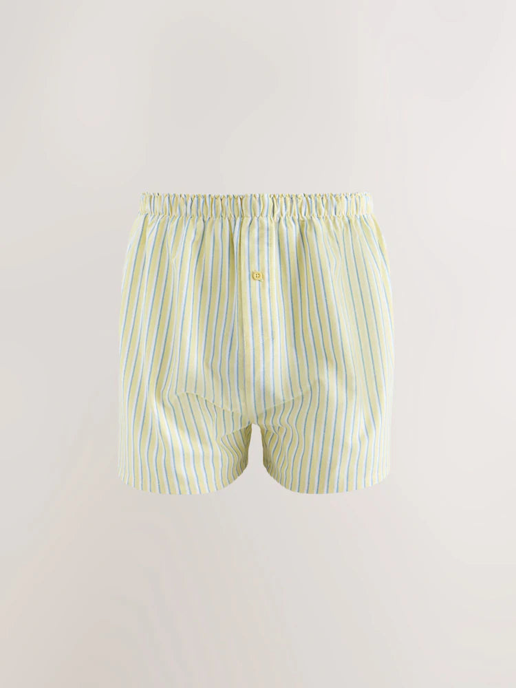 Orange/Blue Stripe - 4-Pack - Woven 100% Cotton Boxers