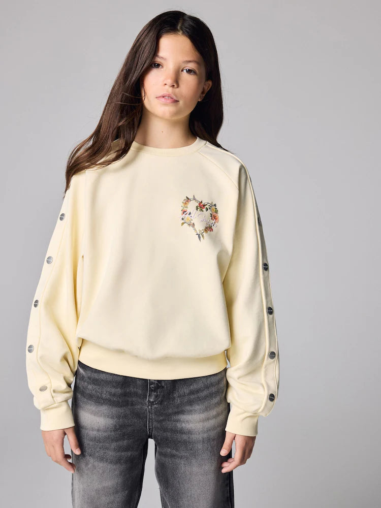 smALLSAINTS Cygni Side Poppers Oversized Sweatshirt