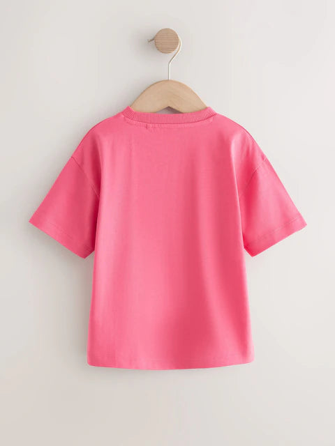Green/Anthracite/Stone/Pink/Brown - Small short-sleeved graphic T-shirts in a pack of 5