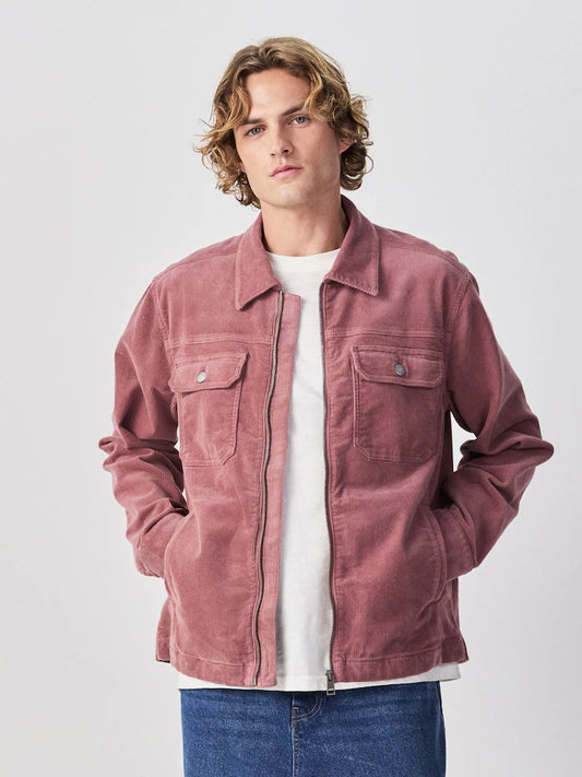 Pink - Cord Zip Through Shacket