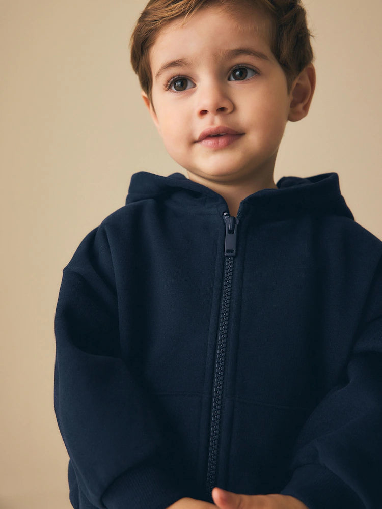 Navy blue/blue - Hooded jacket (3 months–7 years)
