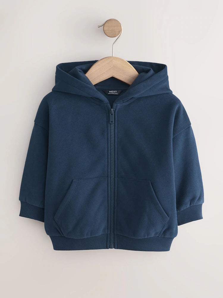 Navy blue/blue - Hooded jacket (3 months–7 years)