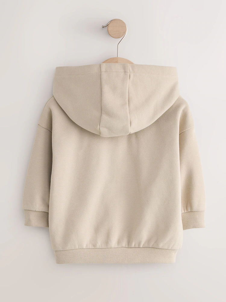 Stone-colored/natural - hooded jacket (3 months–7 years)