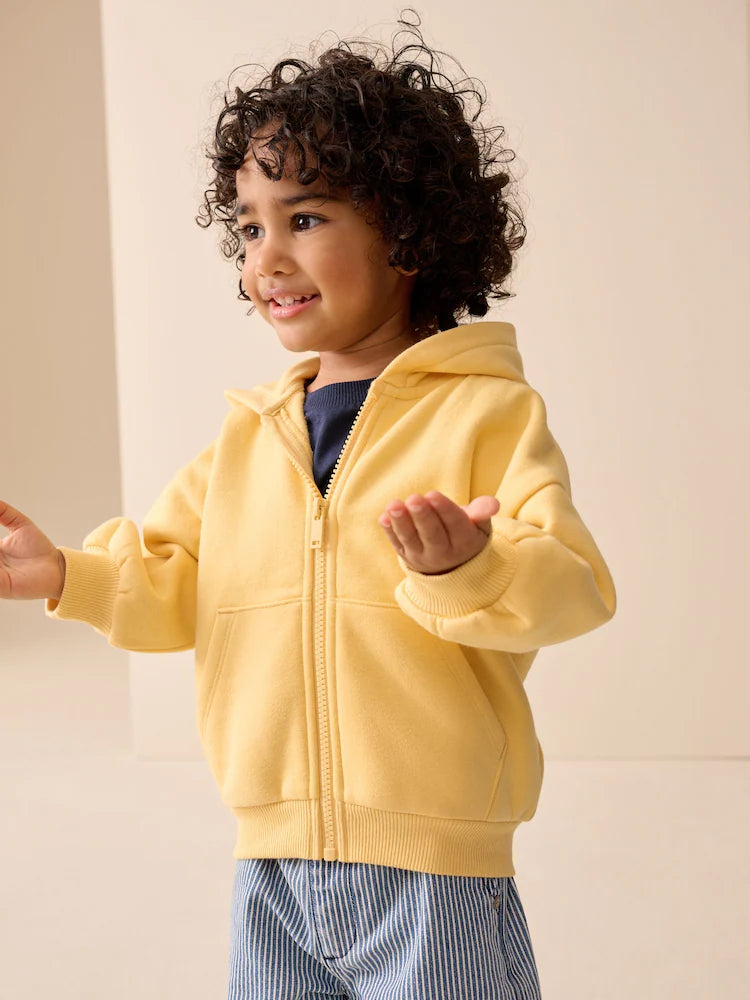 Buttermilk Yellow Hooded Jacket (3 months–7 years)