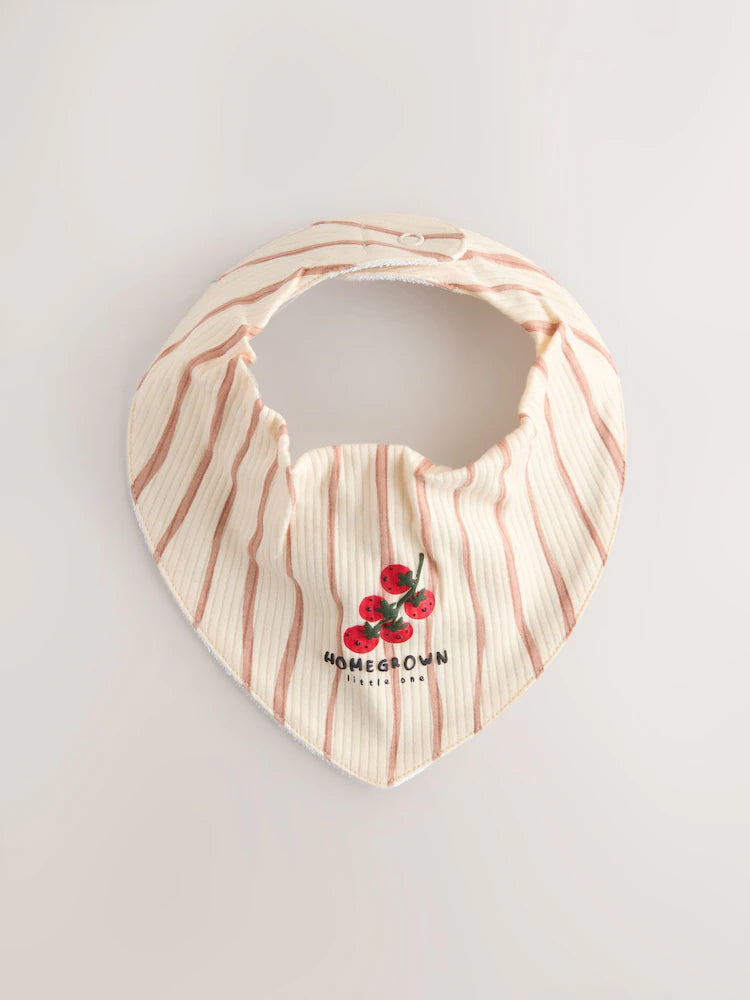 Tomato red - baby bibs in a pack of 3