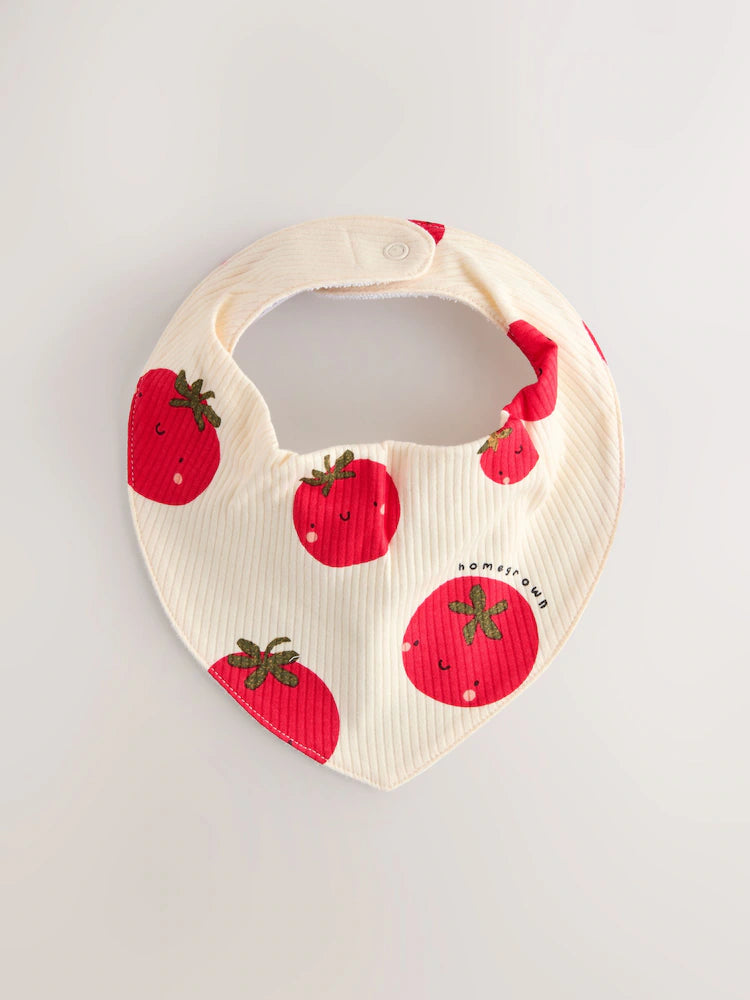 Tomato red - baby bibs in a pack of 3