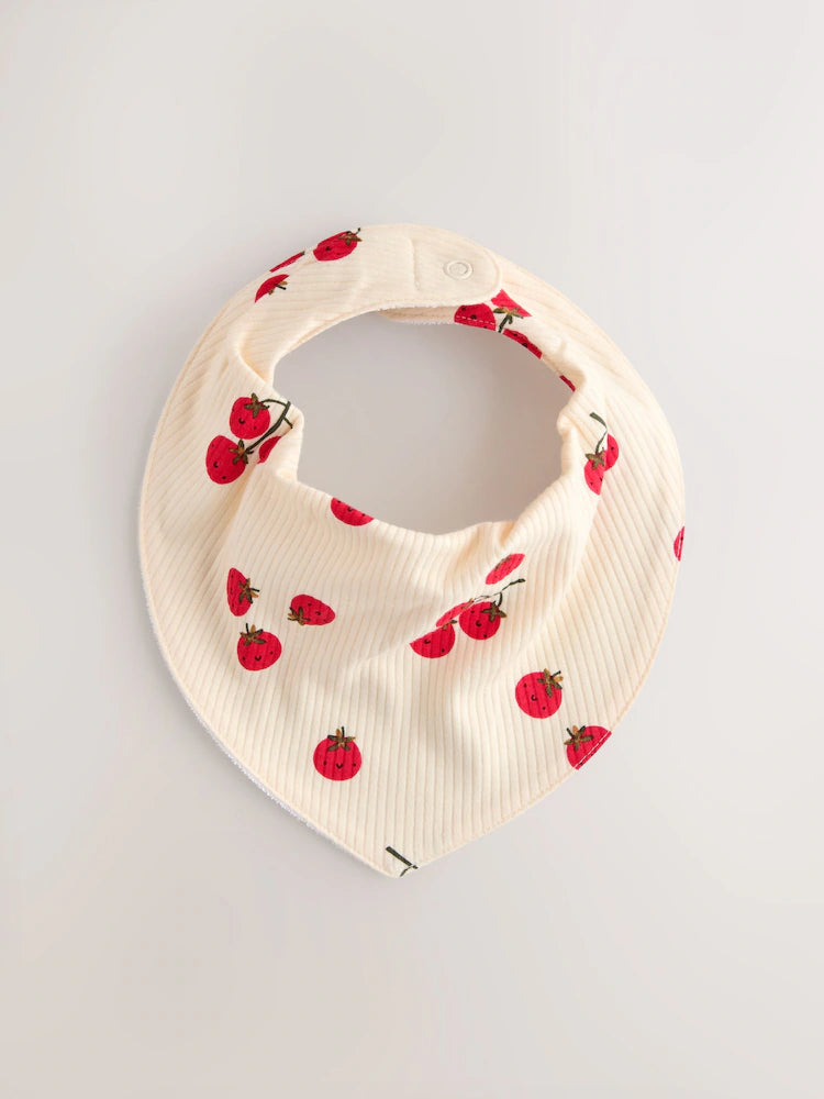 Tomato red - baby bibs in a pack of 3
