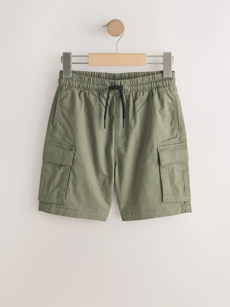 Khaki Green Cargo Shorts (3-16yrs)
