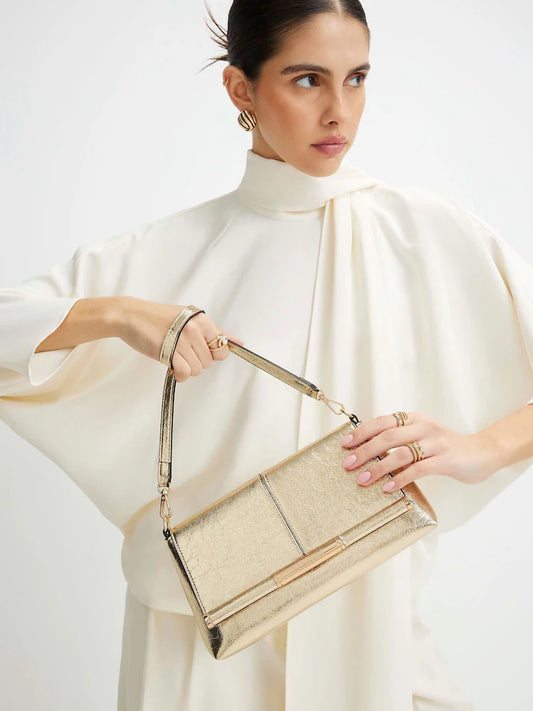 Gold - River Island Clutch with handle