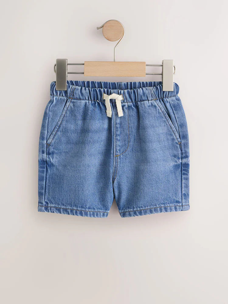Blue Denim - Bleach Pull-on Shorts, 2-pack (3 months - 7 years)