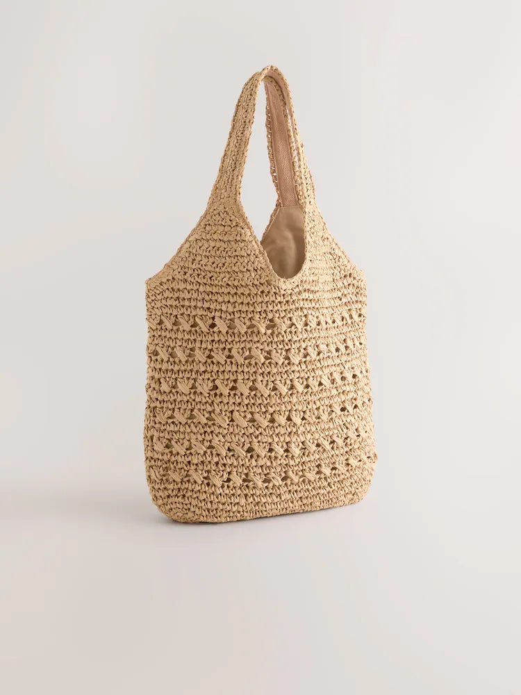 Nature - Shoulder bag in raffia look