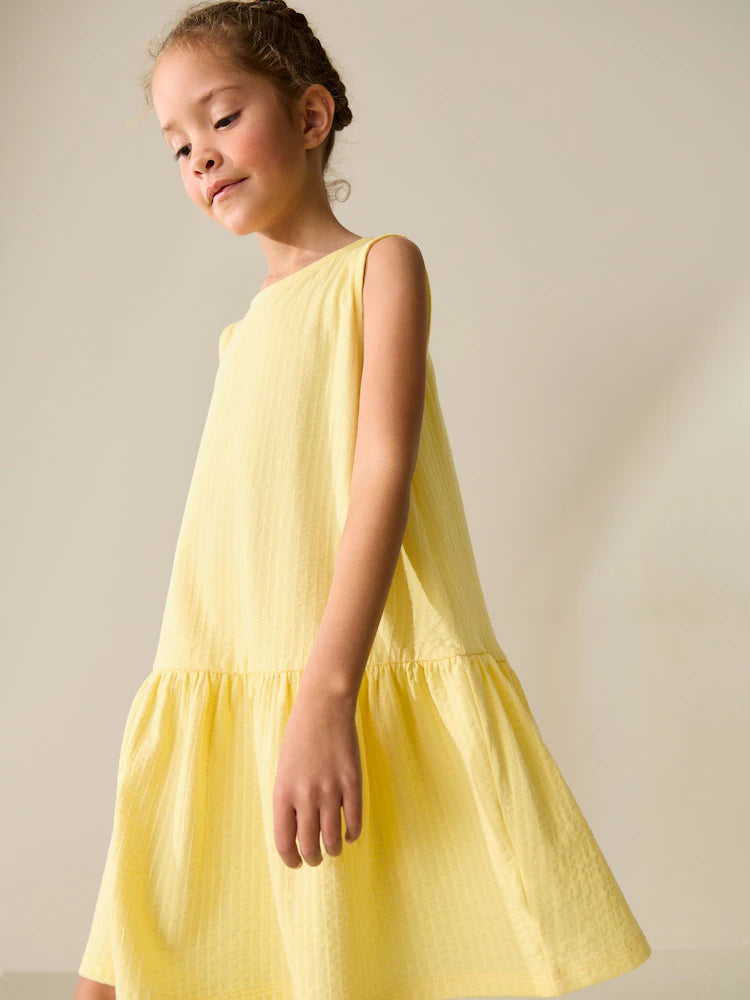 Yellow - Sleeveless jersey dress (3 months–16 years)