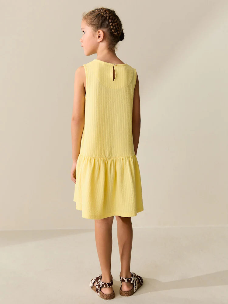 Yellow - Sleeveless jersey dress (3 months–16 years)